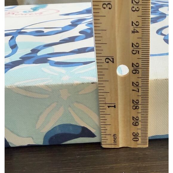 Coastal Beach Canvas Set Jellyfish Seahorse Wall Hangings - Picture 4 of 4